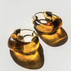 Amber Hoop Earrings – ALV Luxe Vault Jewelry