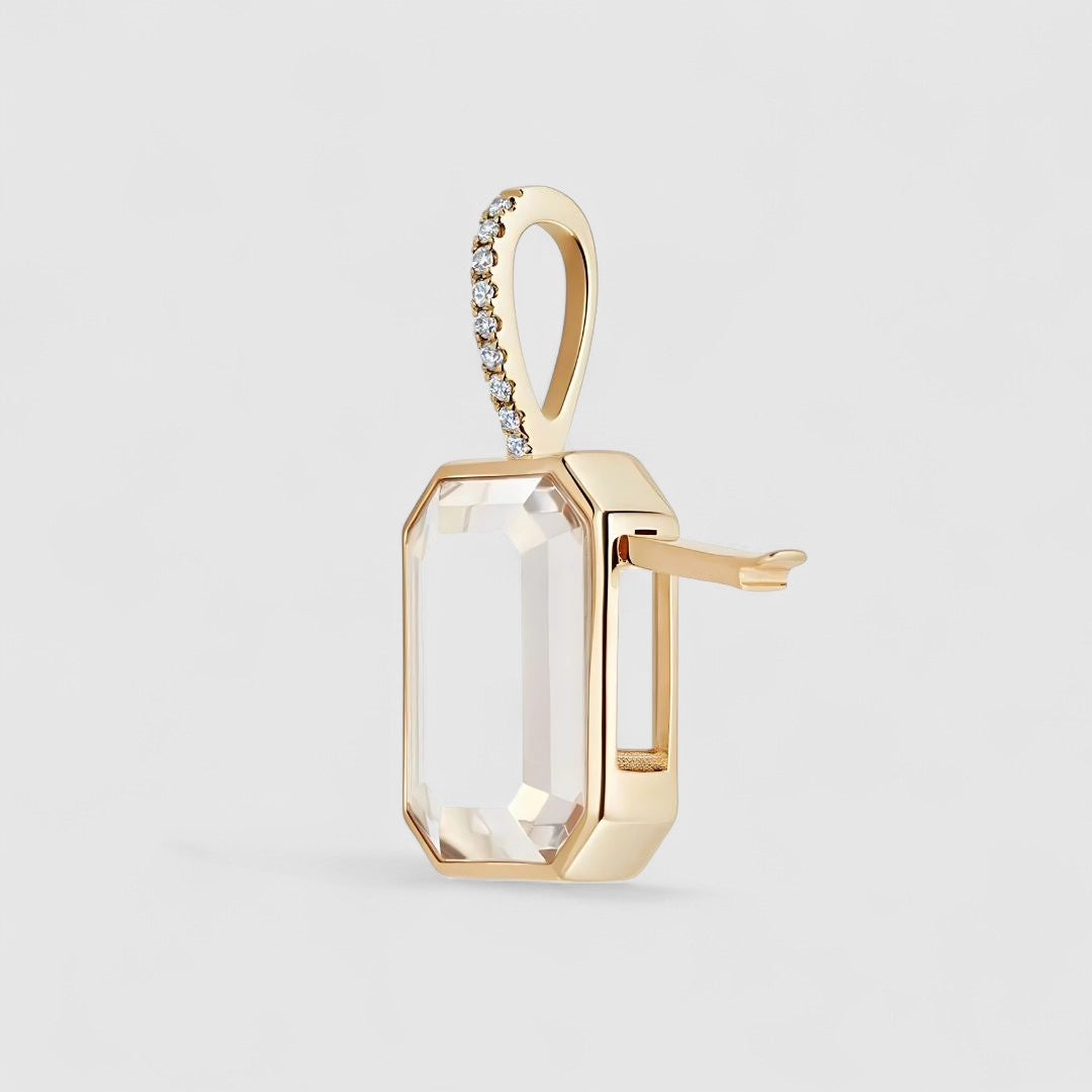 OCTA CRYSTAL LOCKET NECKLACE