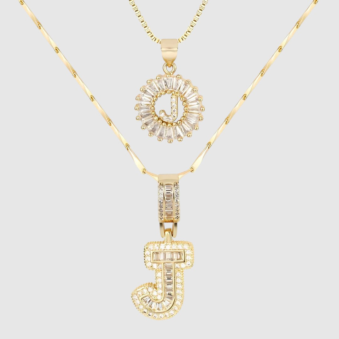 LUNAH A–Z INITIAL NECKLACE SET