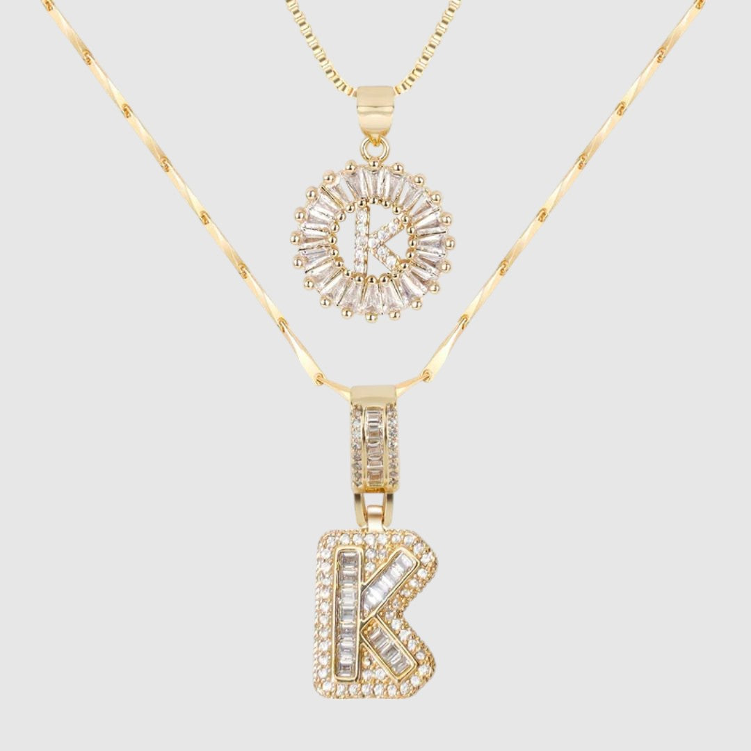 LUNAH A–Z INITIAL NECKLACE SET