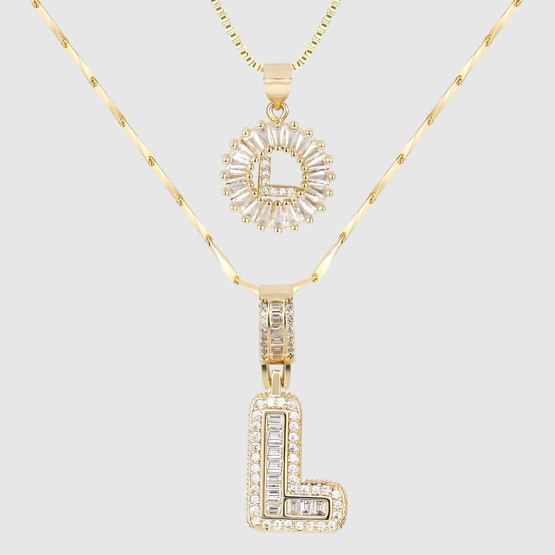 LUNAH A–Z INITIAL NECKLACE SET