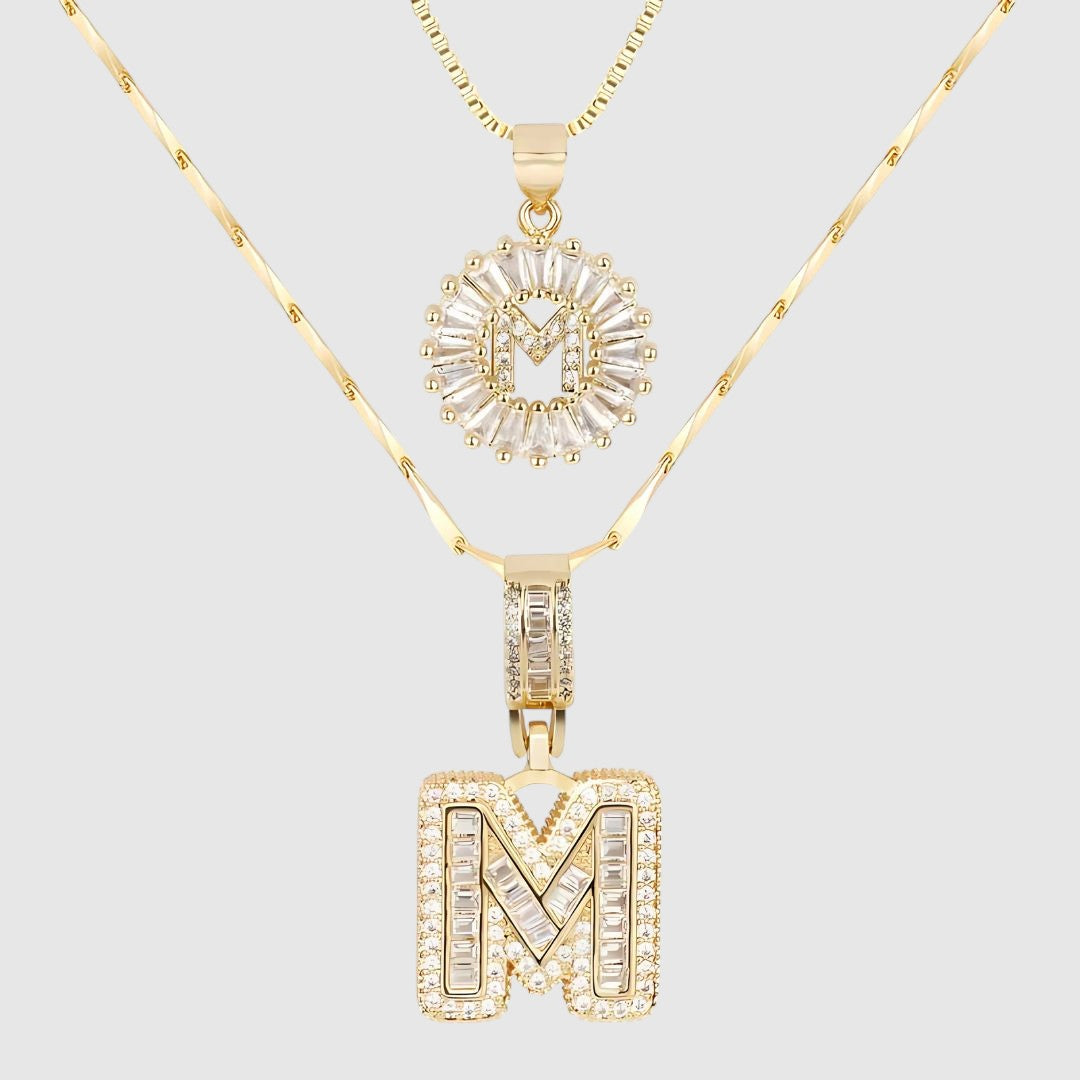 LUNAH A–Z INITIAL NECKLACE SET