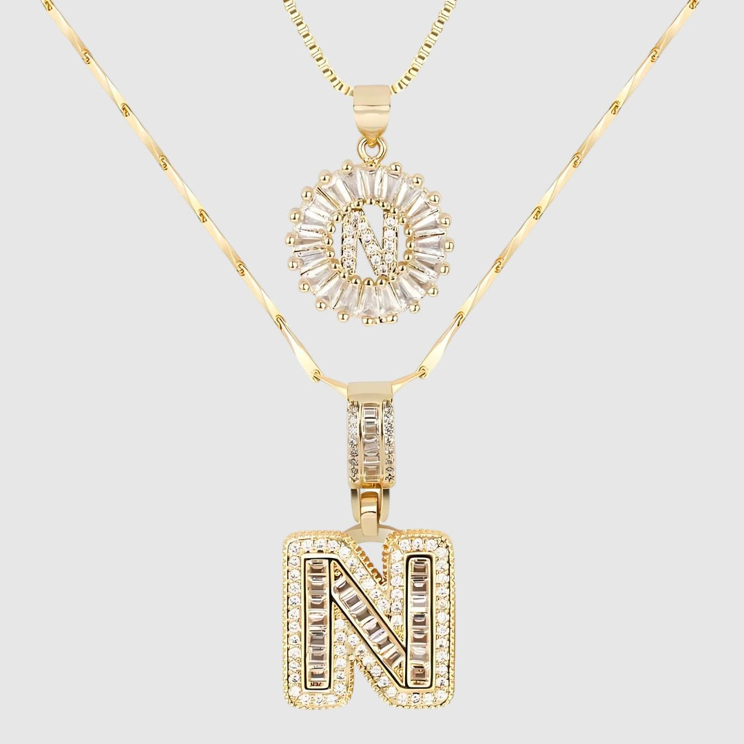 LUNAH A–Z INITIAL NECKLACE SET