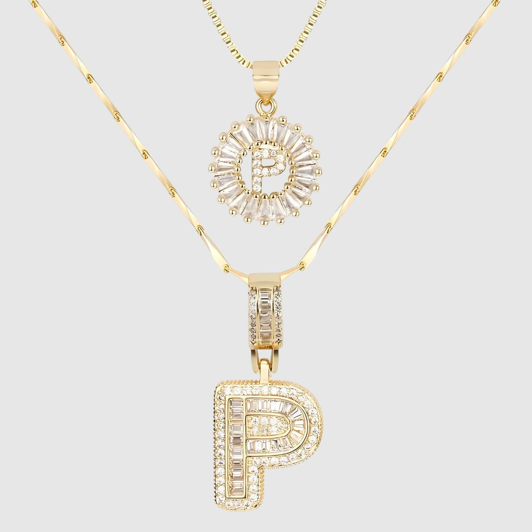 LUNAH A–Z INITIAL NECKLACE SET