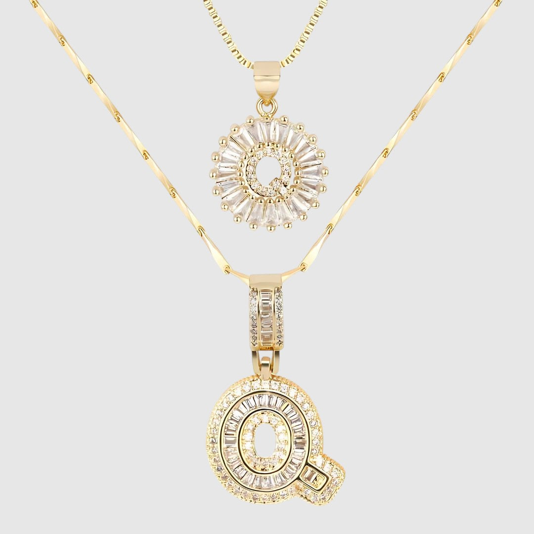 LUNAH A–Z INITIAL NECKLACE SET