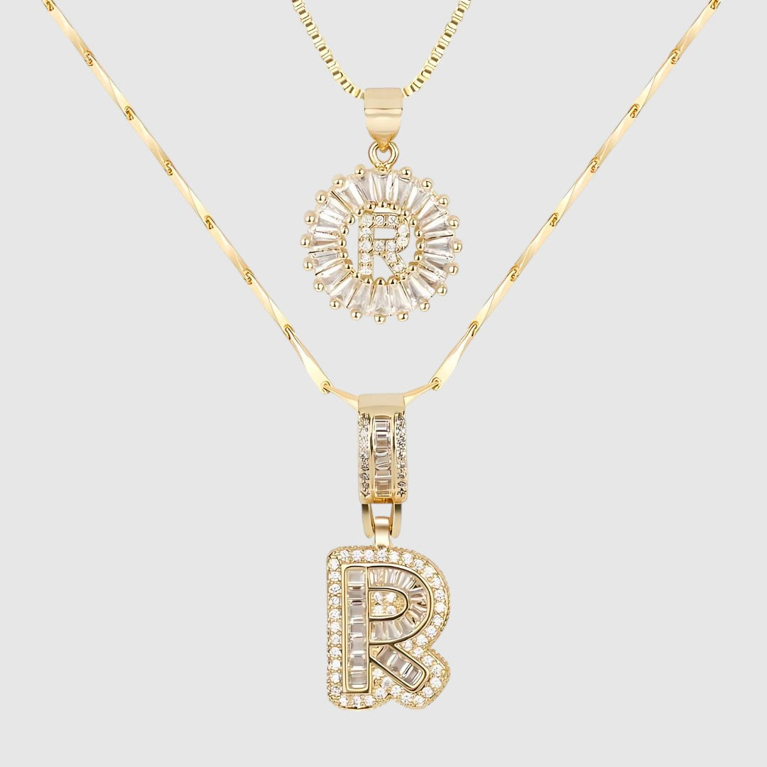 LUNAH A–Z INITIAL NECKLACE SET