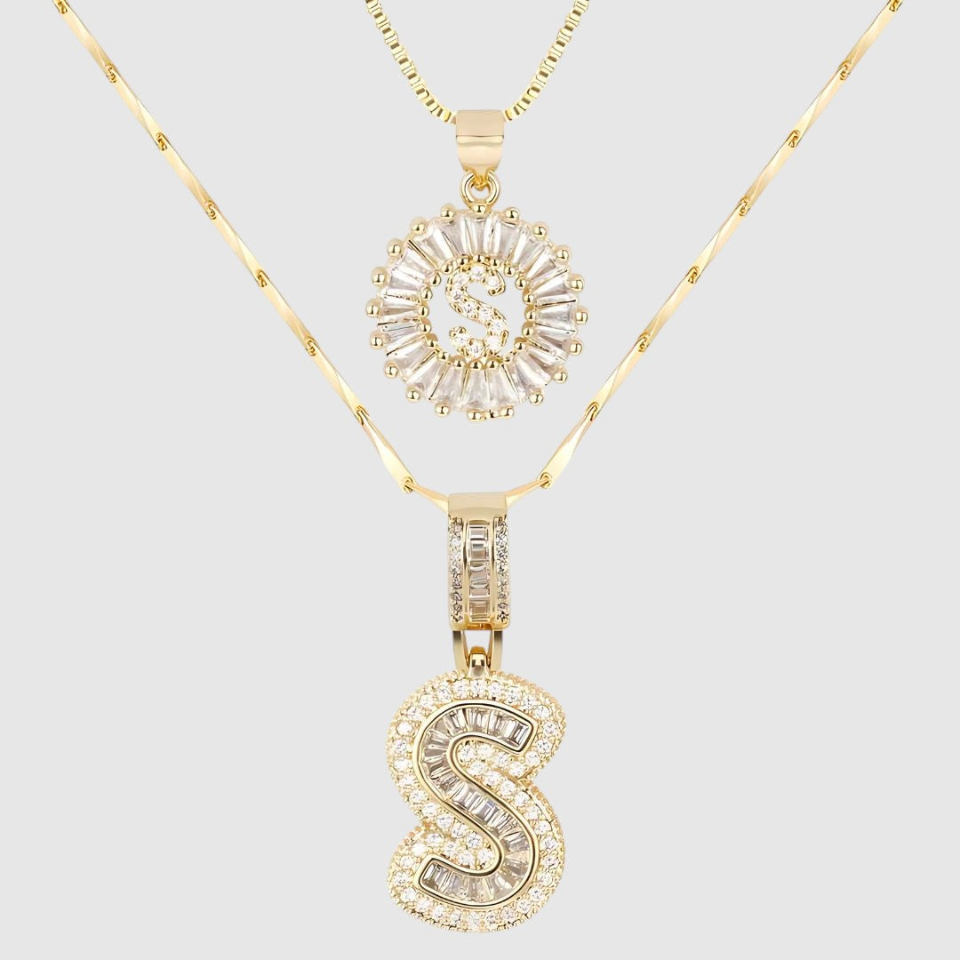 LUNAH A–Z INITIAL NECKLACE SET
