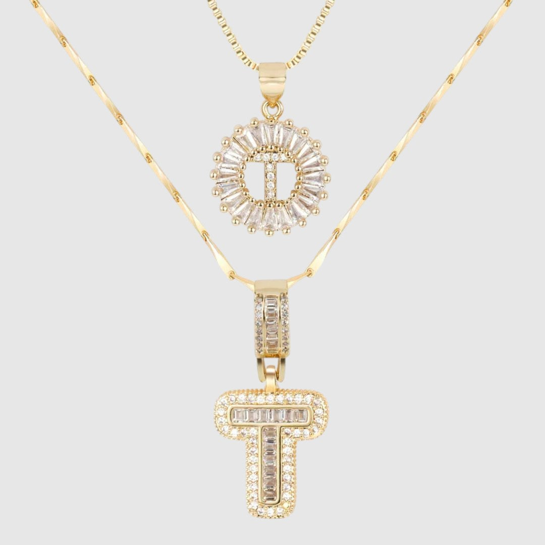 LUNAH A–Z INITIAL NECKLACE SET