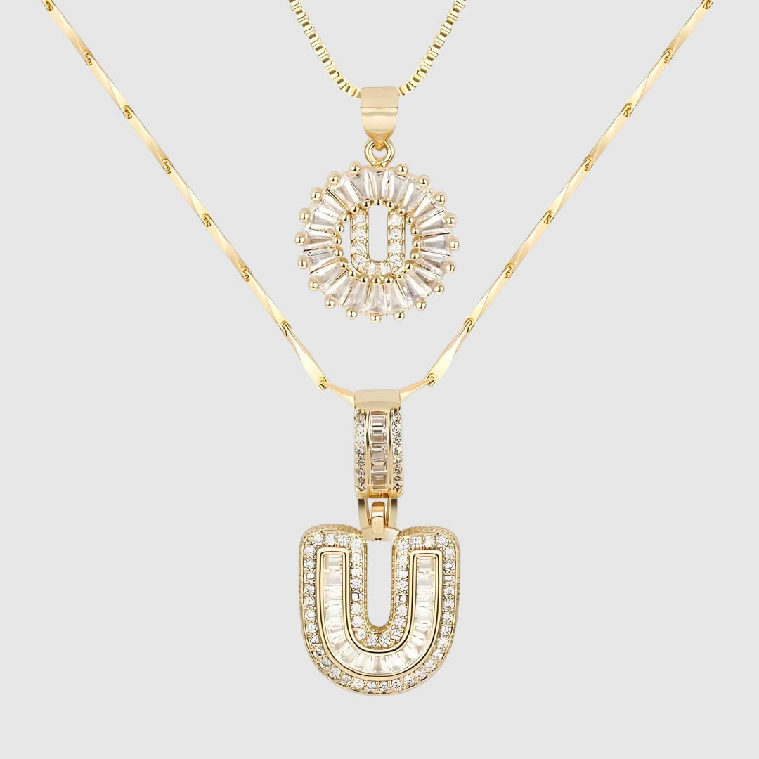LUNAH A–Z INITIAL NECKLACE SET