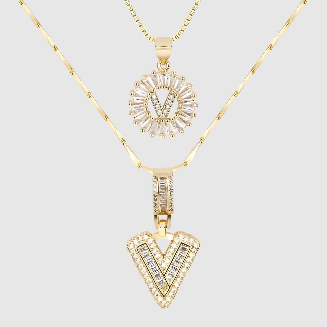 LUNAH A–Z INITIAL NECKLACE SET