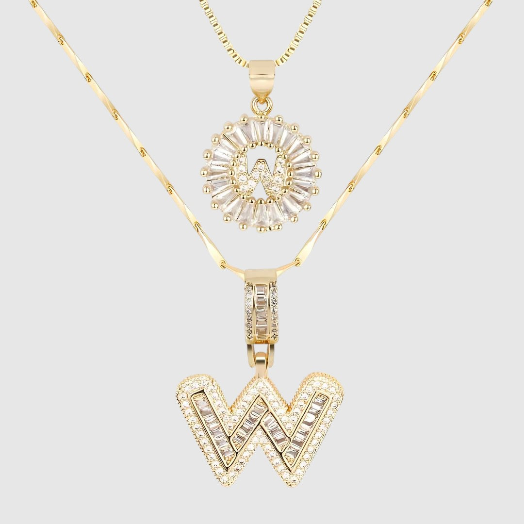 LUNAH A–Z INITIAL NECKLACE SET
