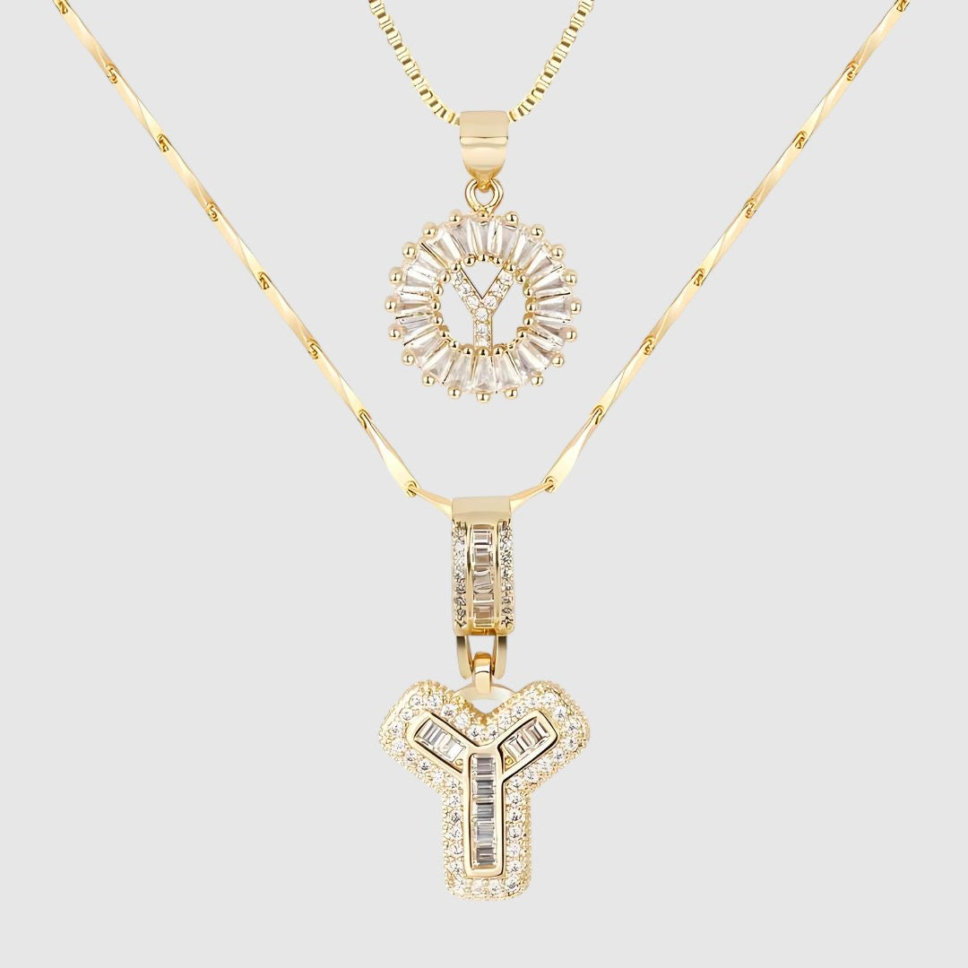 LUNAH A–Z INITIAL NECKLACE SET