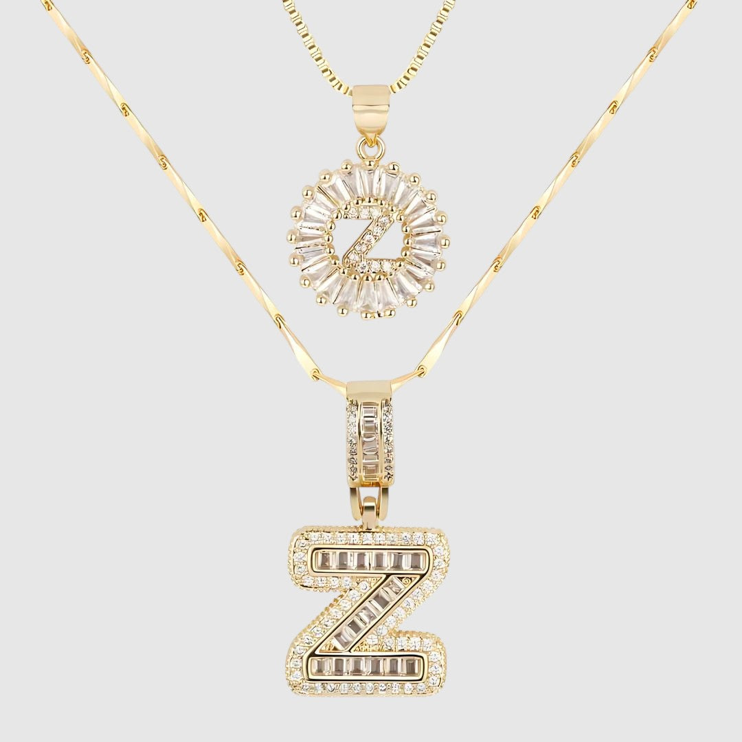 LUNAH A–Z INITIAL NECKLACE SET
