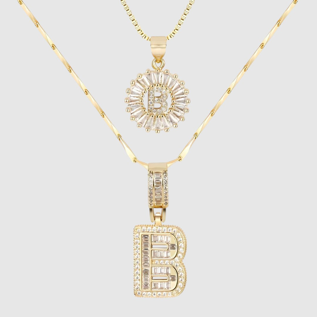 LUNAH A–Z INITIAL NECKLACE SET