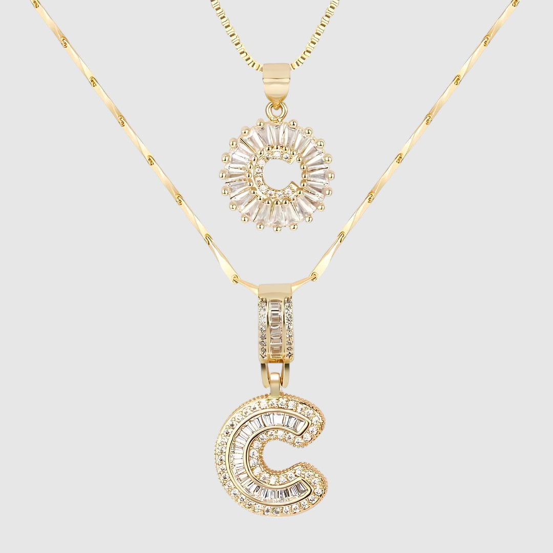 LUNAH A–Z INITIAL NECKLACE SET