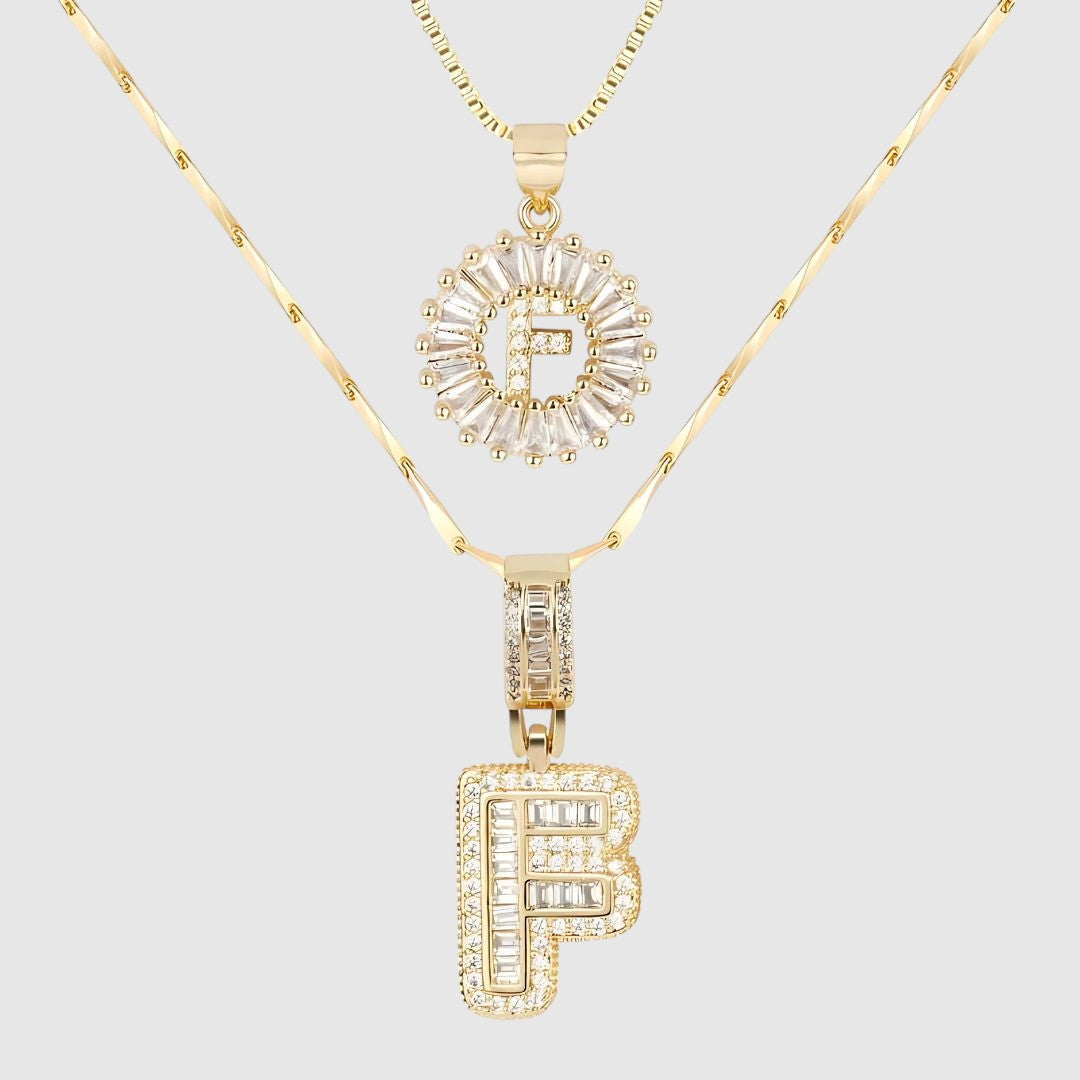 LUNAH A–Z INITIAL NECKLACE SET