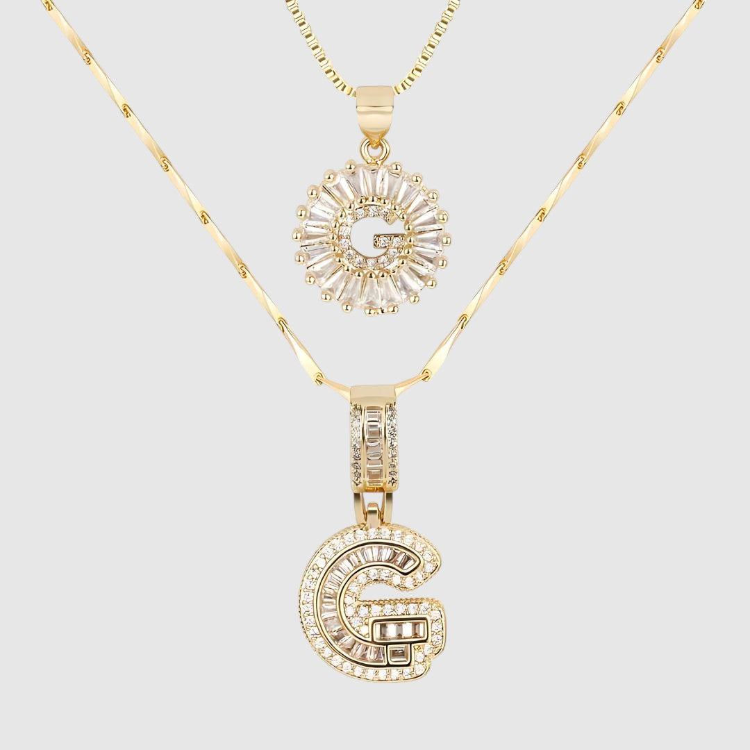 LUNAH A–Z INITIAL NECKLACE SET