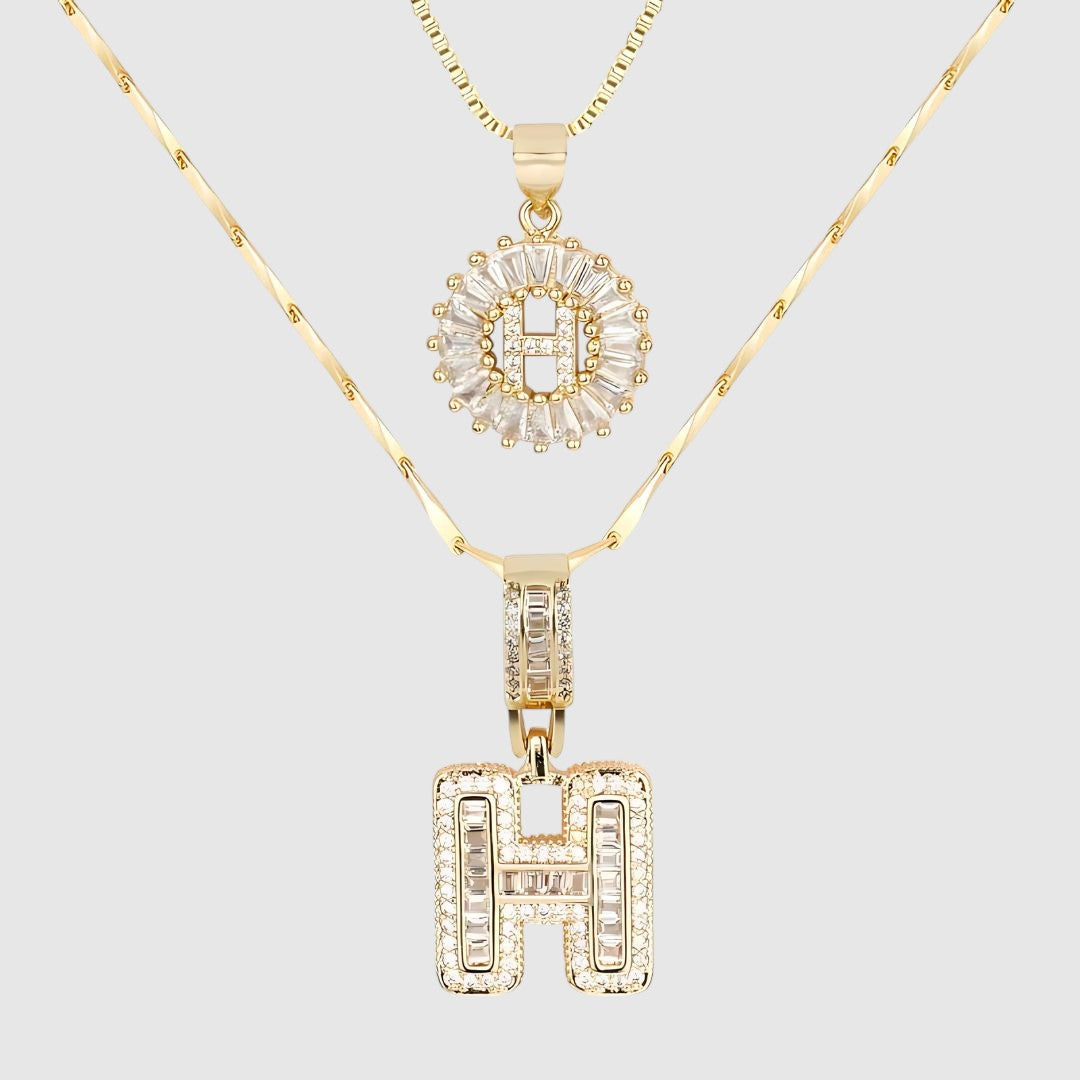 LUNAH A–Z INITIAL NECKLACE SET