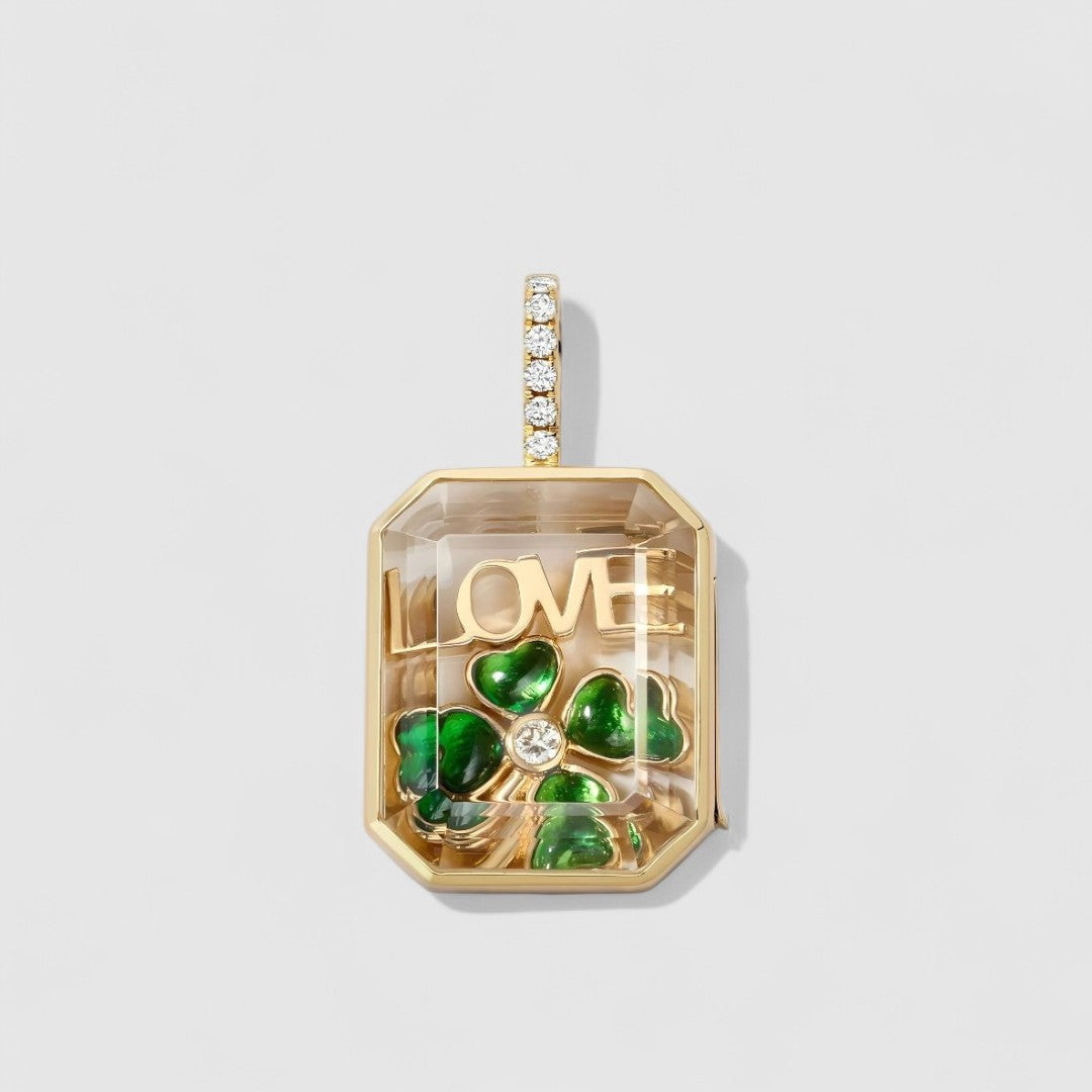 OCTA CRYSTAL LOCKET NECKLACE