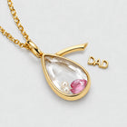 OCEAN HEART TEARDROP LOCKET NECKLACE