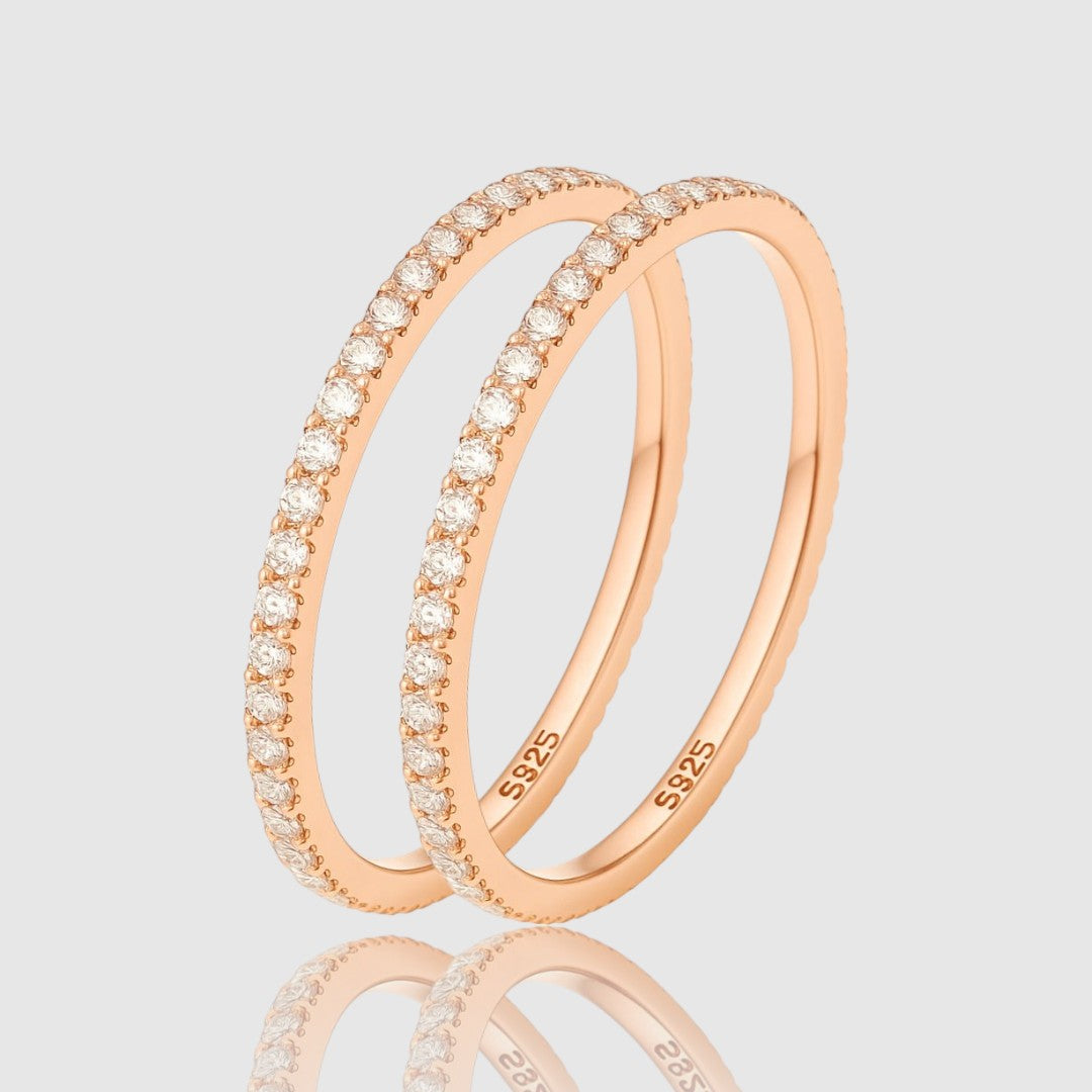 Aria Eternity Ring Duo – ALV Luxe Vault Jewelry