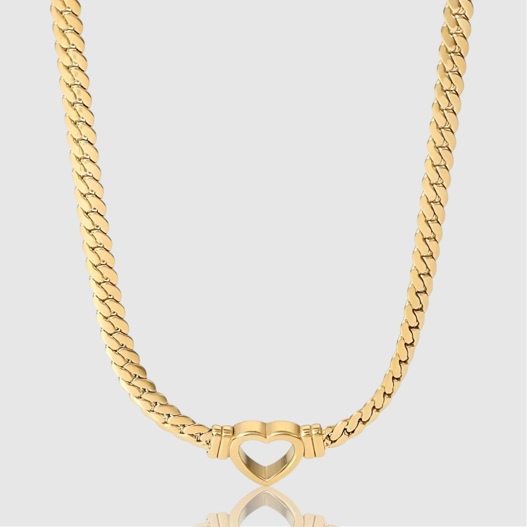 HEART STAINLESS STEEL CHOKER