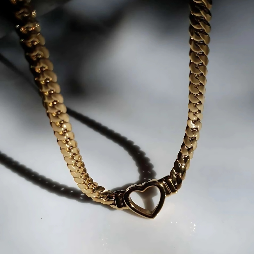 HEART STAINLESS STEEL CHOKER