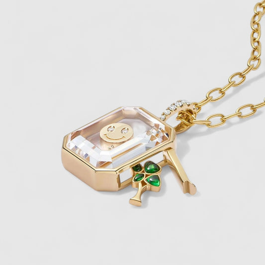 OCTA CRYSTAL LOCKET NECKLACE