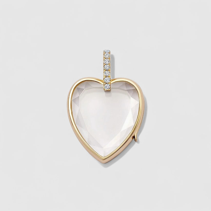 Heart Crystal Memory Locket Necklace | ALV Luxe Vault