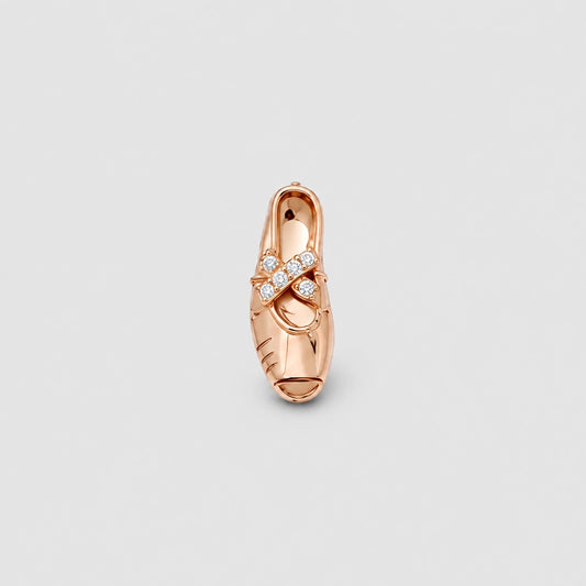 Rose Gold Ballet Slipper Charm with Crystals – ALV Luxe Vault Jewelry