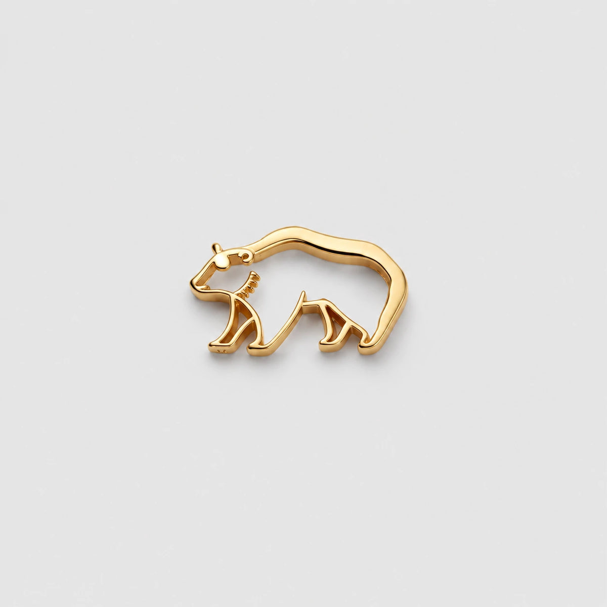 Gold Bear Outline Charm – ALV Luxe Vault Jewelry