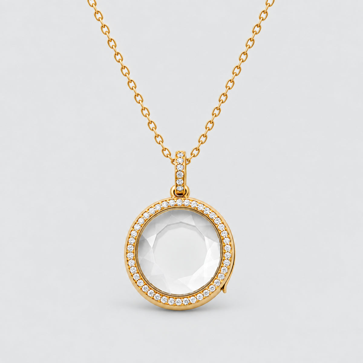 CELESTE HALO LOCKET NECKLACE