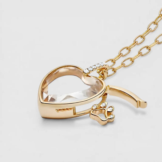 HEART CRYSTAL LOCKET NECKLACE