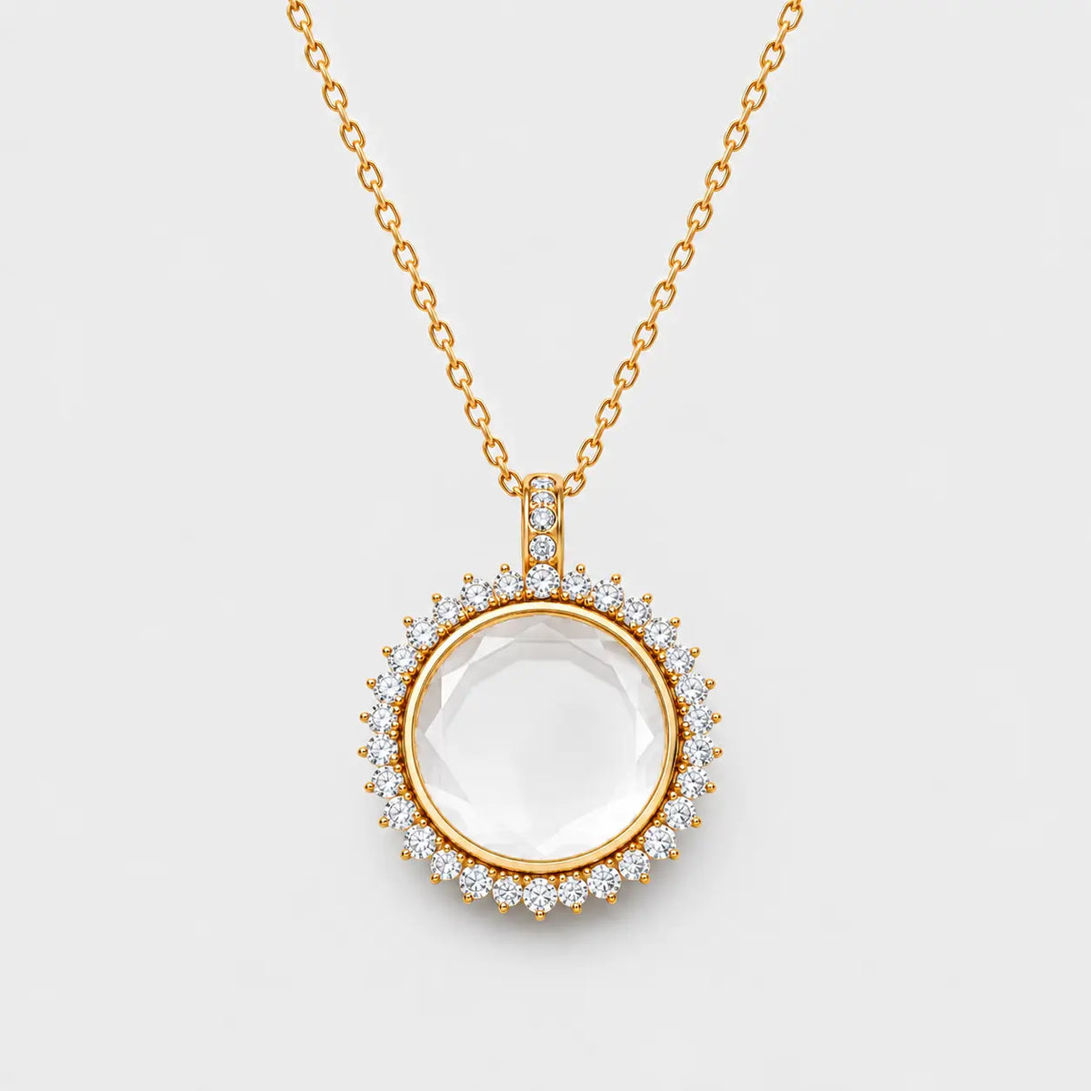 SOLARA HALO LOCKET NECKLACE