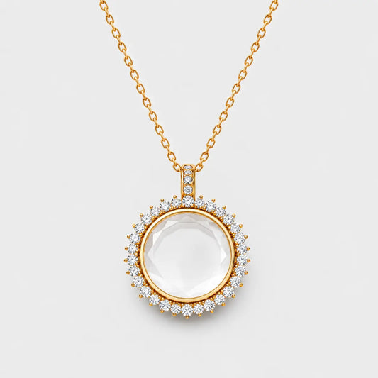 SOLARA HALO LOCKET NECKLACE