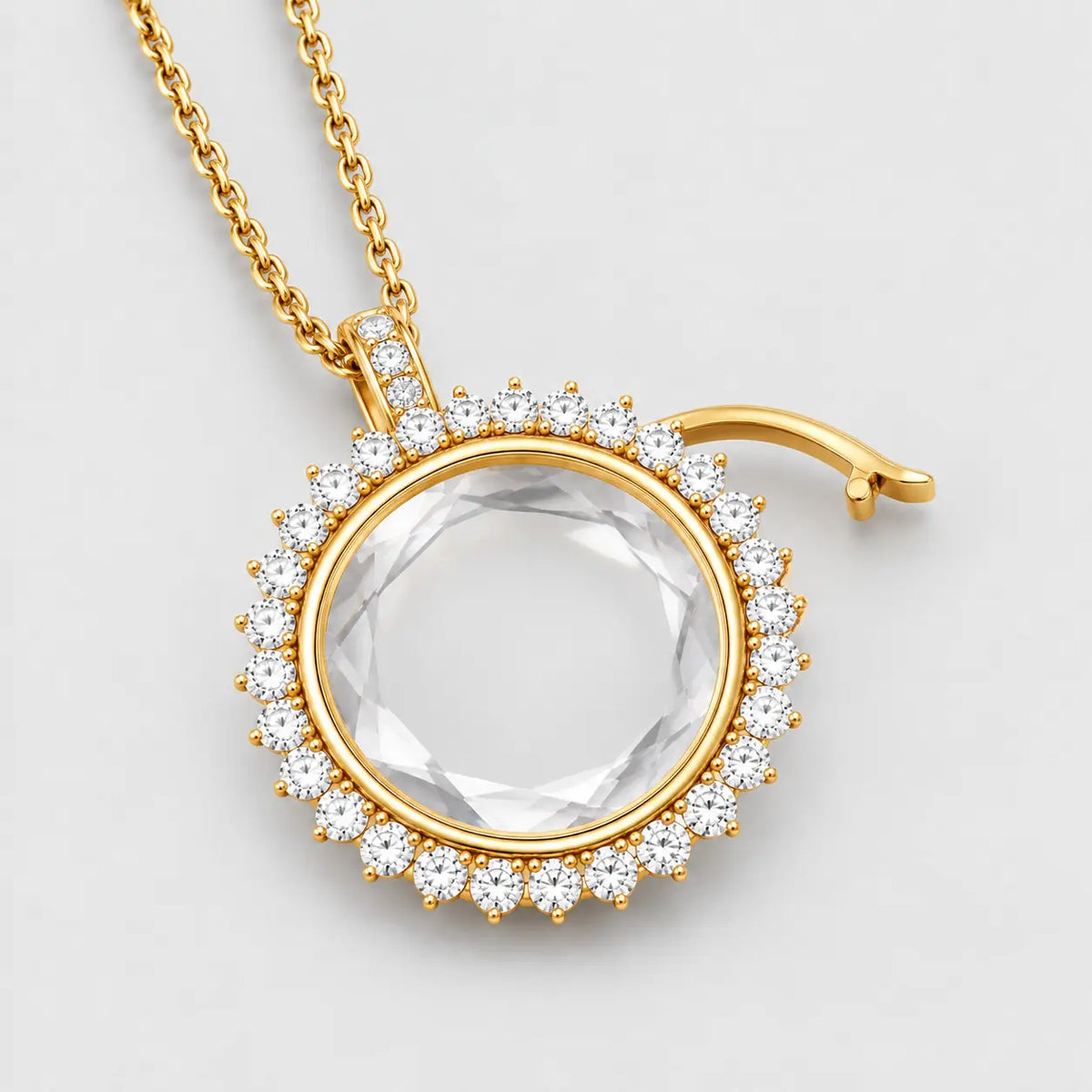 SOLARA HALO LOCKET NECKLACE